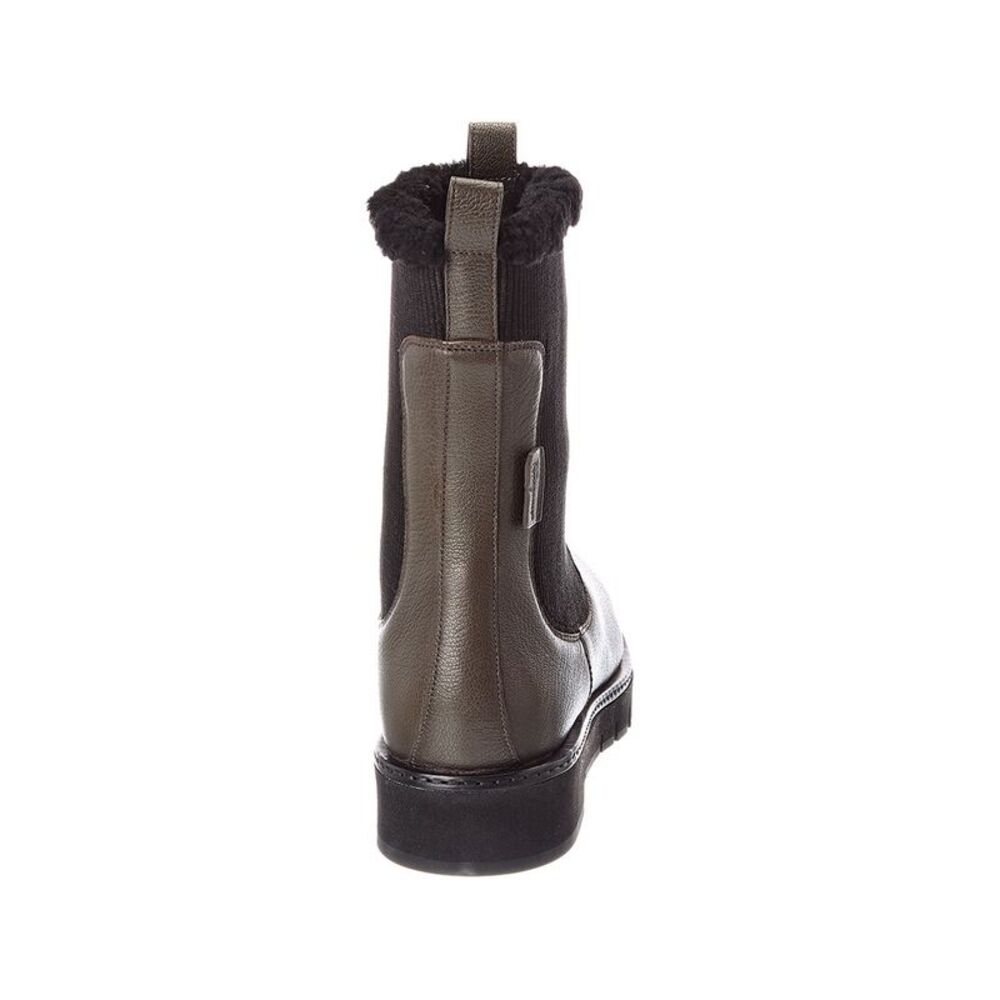 Ferragamo Rook Leather Boot, Grey - Picture 3 of 5